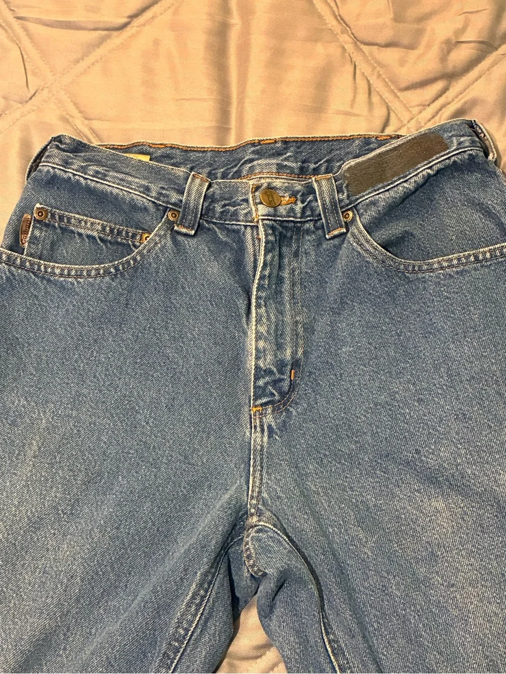 Carhartt Men’s Classic Straight-Leg Denim Jeans in Light Blue